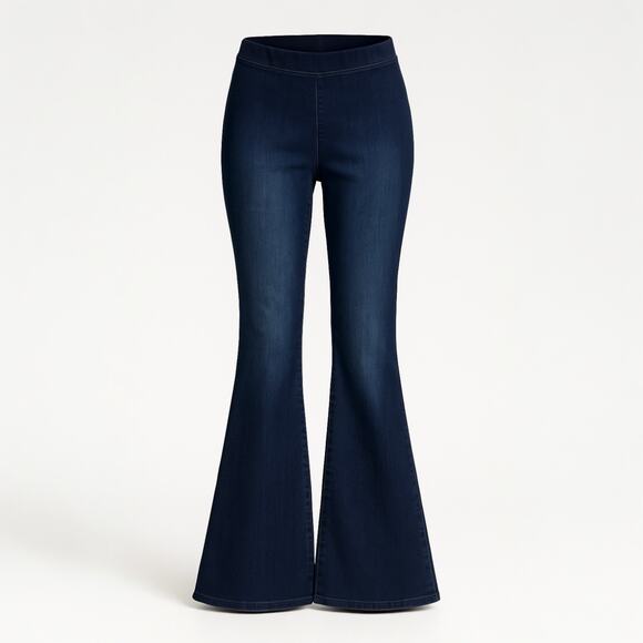 Ella Moss Pull On Flare Jeans 10/30 x 33 Dark Wash Bell Bottoms Western Boho - Picture 1 of 14